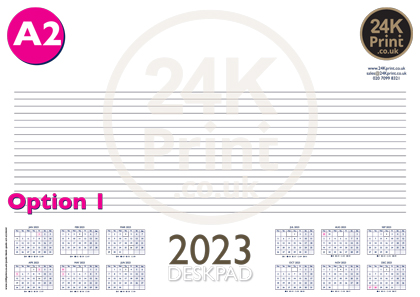 24K Print A2 Desk Pads 2023 Option 1