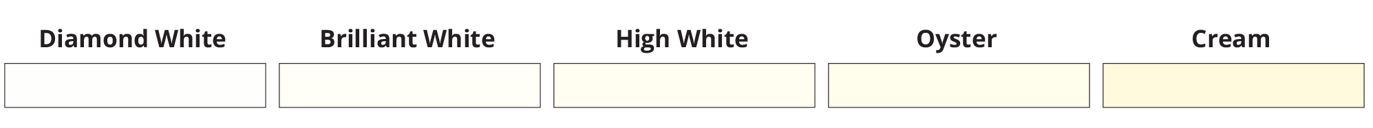Conqueror WOVE paper shades - Diamond White, Brilliant White, High White, Oyster, Cream